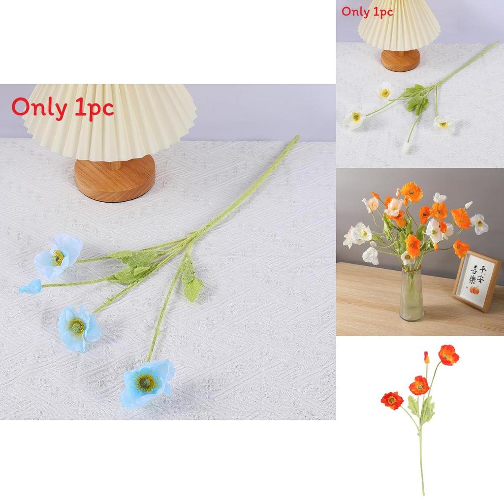 Artificial Poppy Flowers For Party Decor Wedding Gift For Colleagues Friends