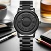 Unique Business Men Watch Fashion Auto Date Stainless Steel Strap Quartz Wristwatch Man Gifts For Him Calendar Clock