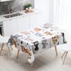 Home Decor Cartoon Cat Tablecloth Resistant Waterproof Table Decoration Rectangular Kitchen Fireplace Countertop