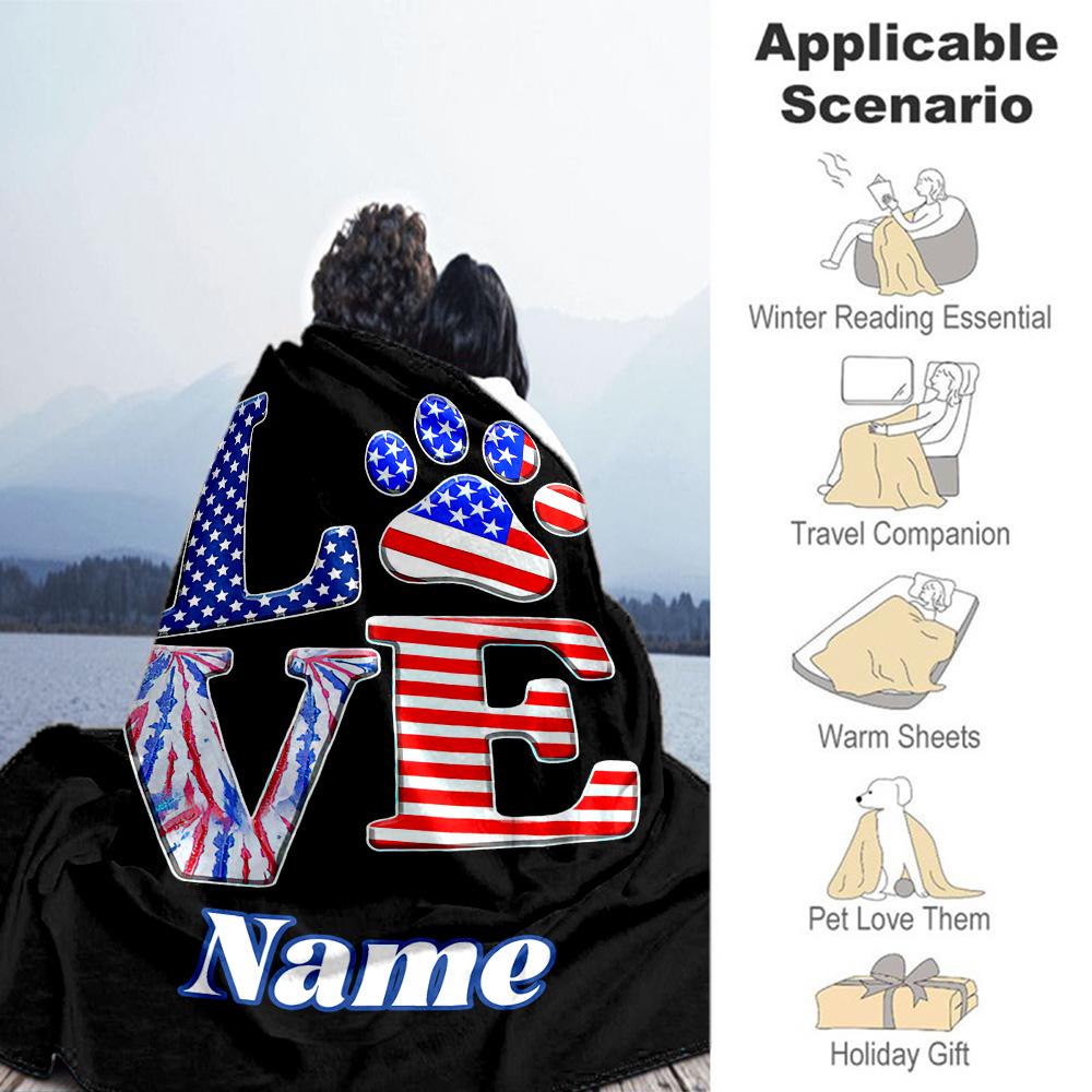 Personality Love Customize Text Blanket Gift Personalized Blanket Durable Comfort for Couch Home Decor Sofa Chair Ideal for All Seasons
