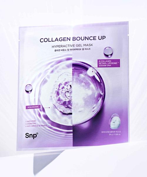 SNP Pore Tension Collagen Bounce Up Barrier Cream Set (50ml Cream + 4 Gel Masks + 10ml Gift)
