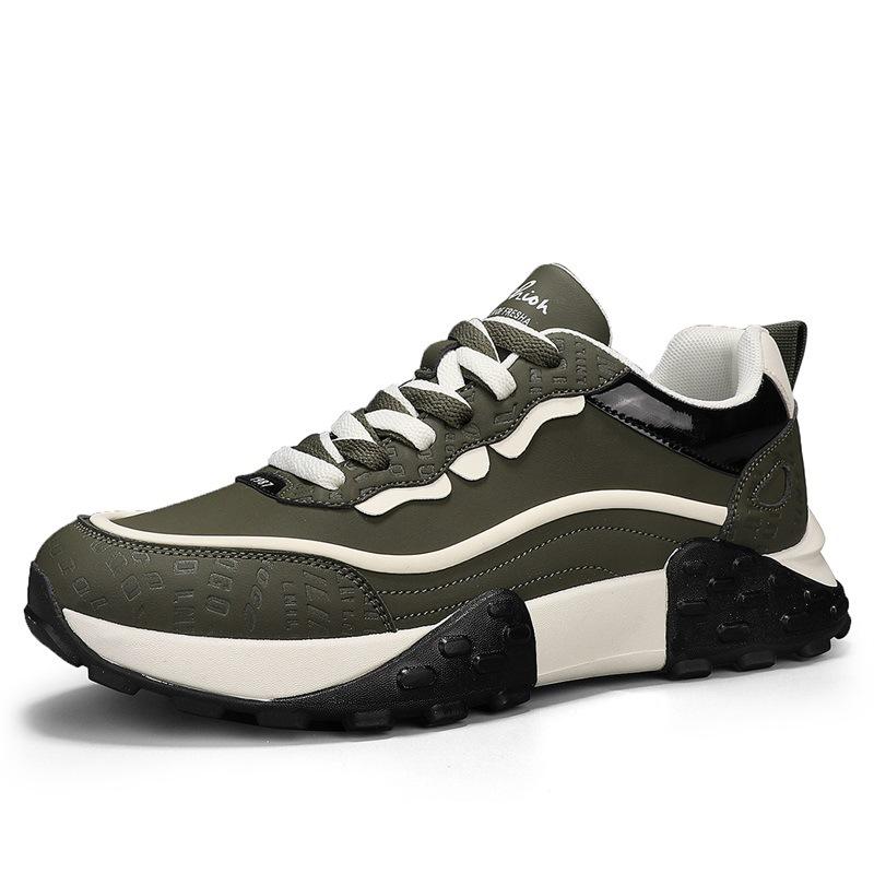 

Autumn and winter new men s thick-soled heightening dad shoes men s low-top contrasting color wear-resistant sports and leisure trendy shoes men s sho 44