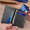 Advanced Top Layer Cowhide Anti Demagnetization Pocket Wallet with Multiple Card Slots, RFID Anti-theft Card Holder, Men's and Women's Real Pickup Bag