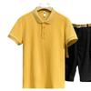 2023 Trendy Mercerized Knitted Polo Shirt – Striped, Short-Sleeved, Lapel Men's Summer Top