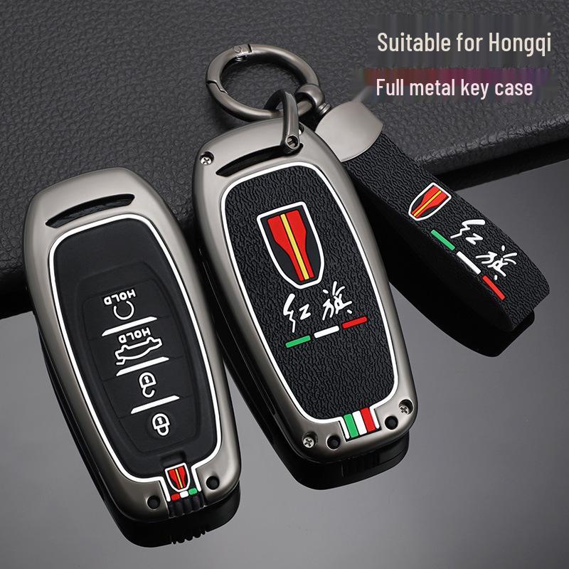 Hongqi H9 Luxury Metal Key Case & Keychain for 2020-2022 Models (Unisex)