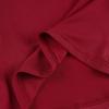 Women Red Square Neck Lace Trim Bow Detail Short Sleeve Slim Fit Casual Blouse
