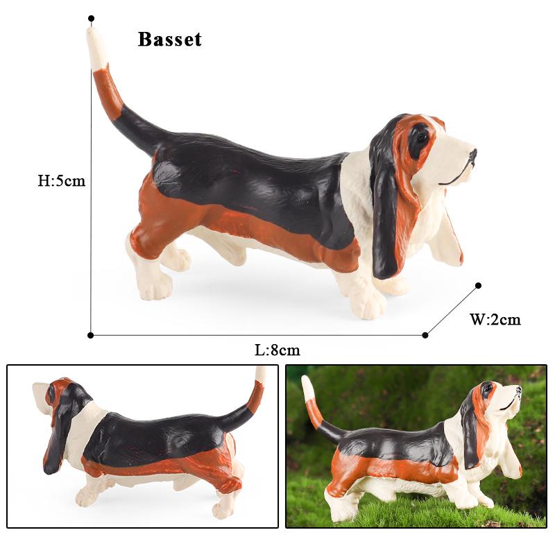 Oenux Dog Animals Model Bulldog Corgi Shiba Inu Husky Pug Schnauzer Chihuahua Puppy Figurines PVC Cute Collection Toy Kid Gift