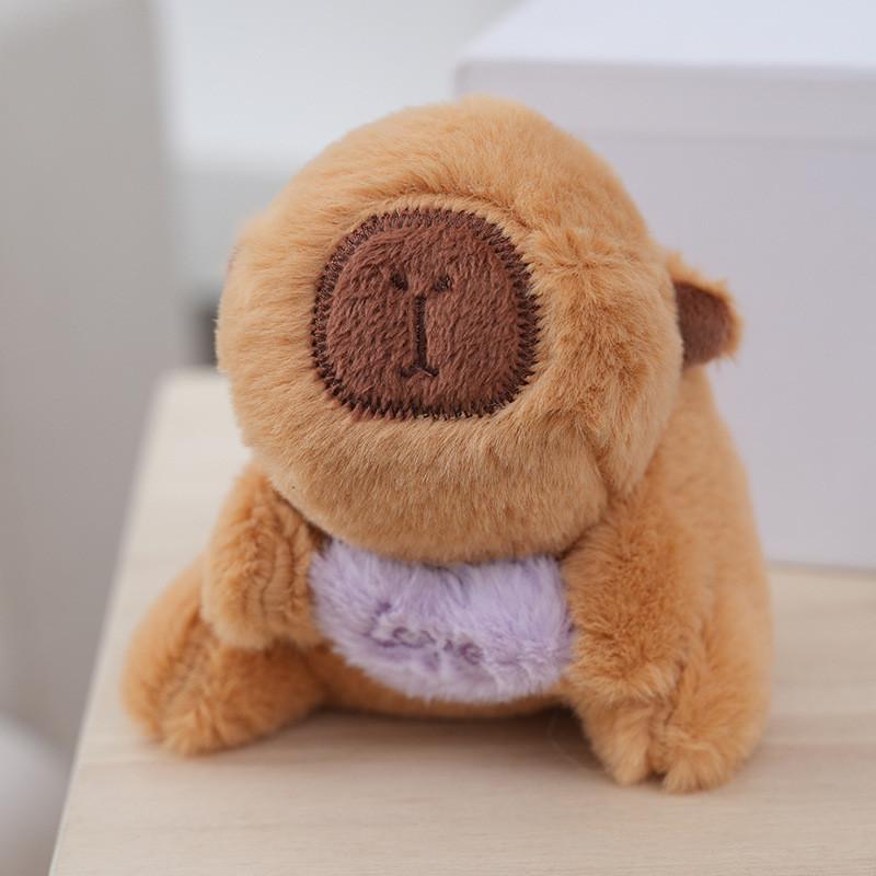 Adorable Capybara Plush Keychain Soft Toy Cuddly Animal Figure For Kids