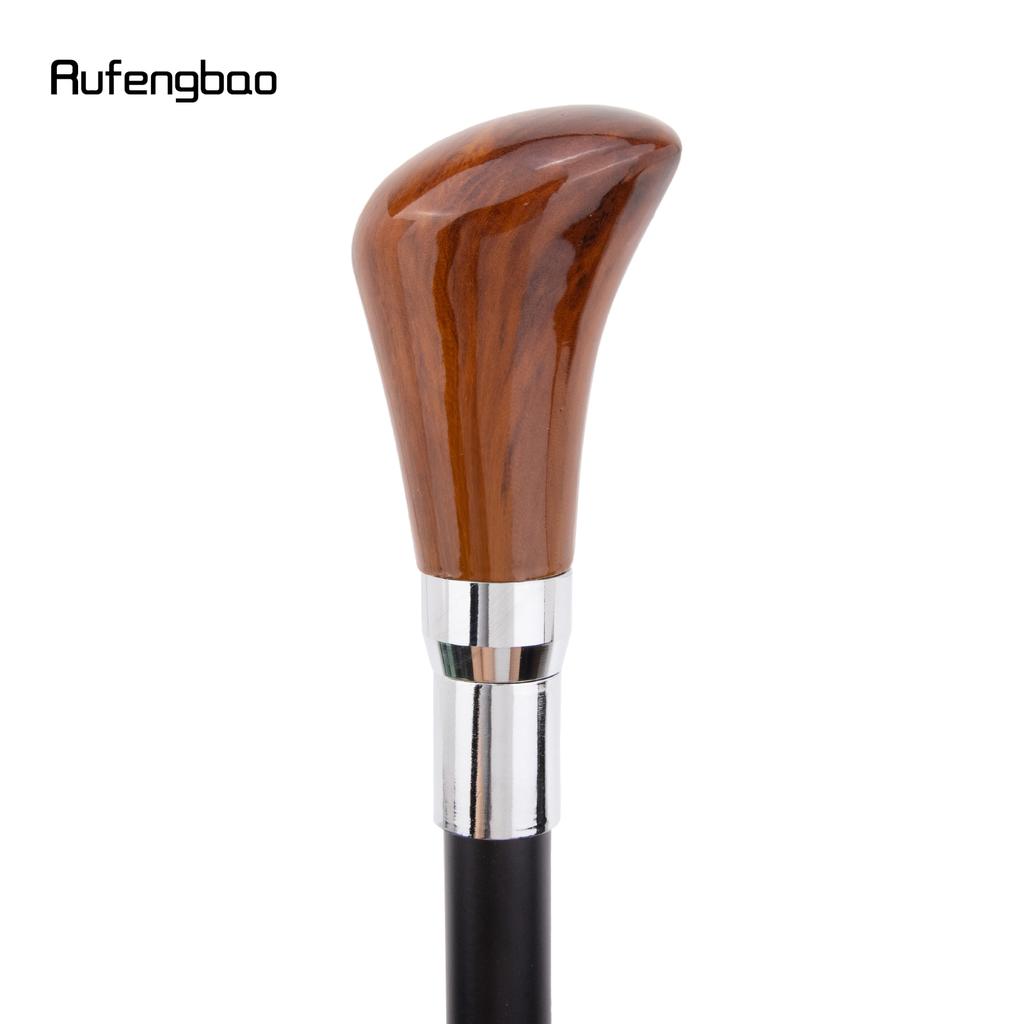 Brauner Gang Silber Gehstock Mode Dekorativer Gehstock Gentleman Elegant Cosplay Stock Krummstab 93cm