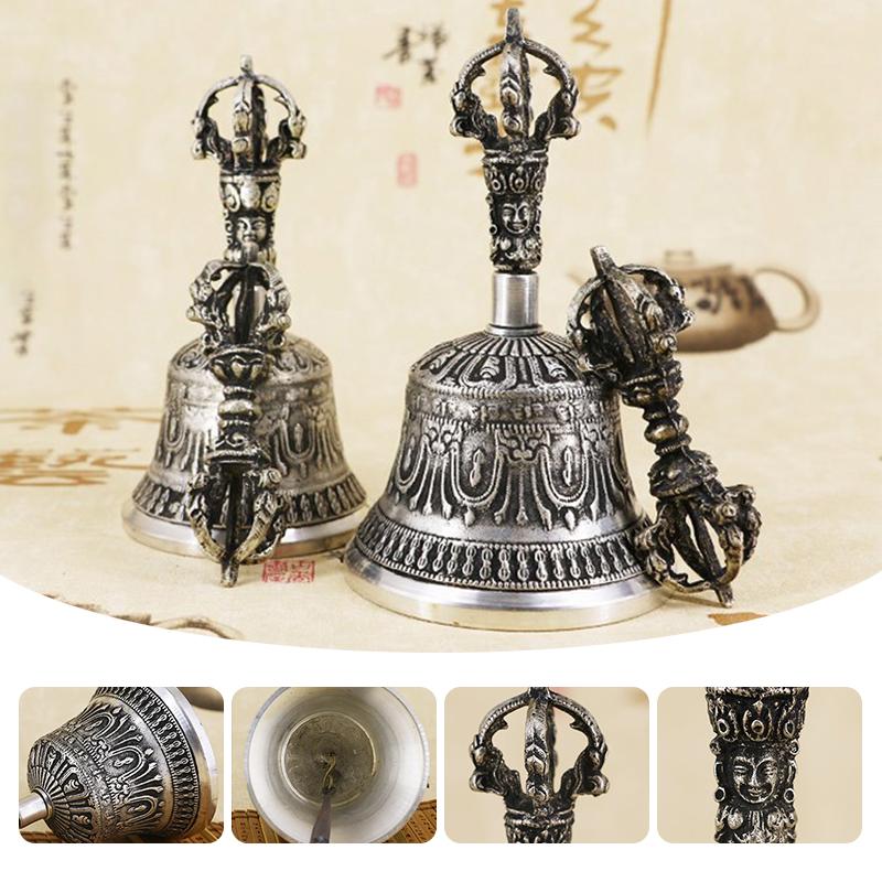 Premium Tibetan Buddhist Meditation Bell & Dorje Ritual Set Handheld Bell for Yoga Sound Therapy and Spiritual Ceremonies