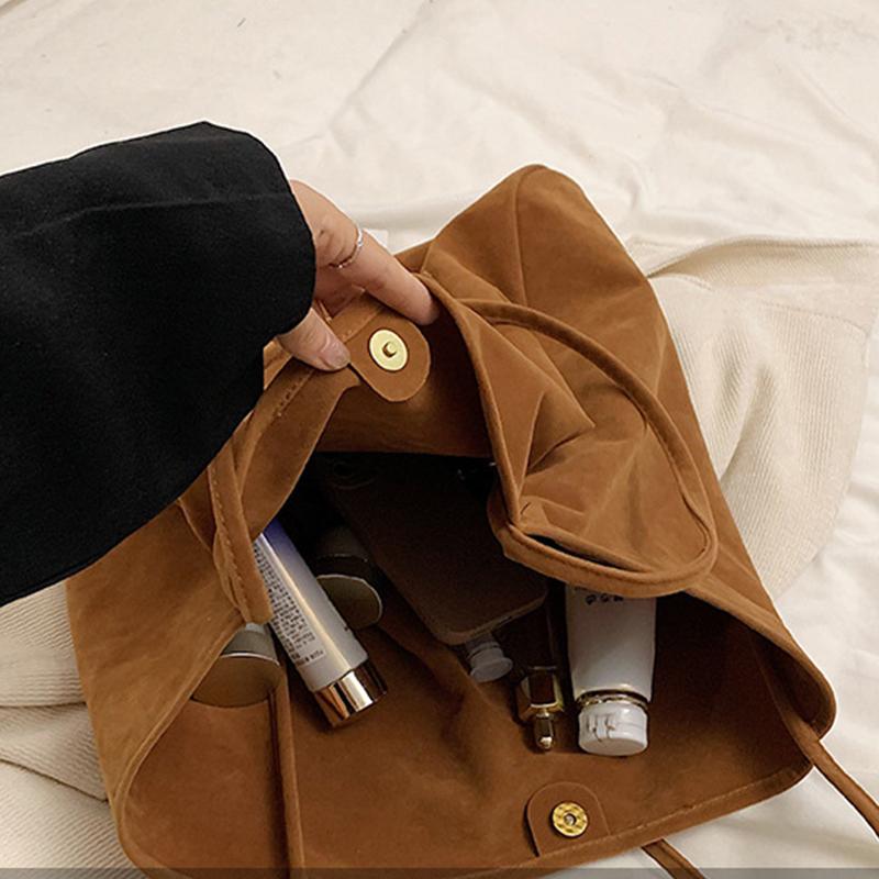 Suede Shoulder Bag for Women's Handbags Purse Fashion Large Capacity New Autumn and Winter Versatile Commuting Tote Bag KTY