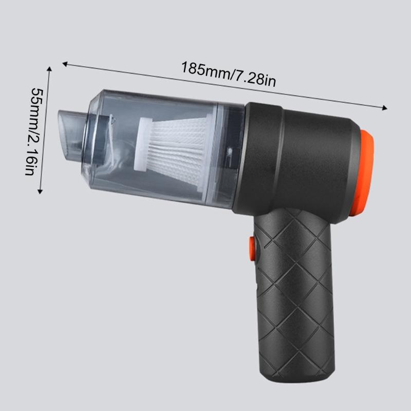 Small Wireless Auto Vacuum Tool with Strong Suction Vehicle Dusts Blower Powerful & Small for Efficient Cleaning