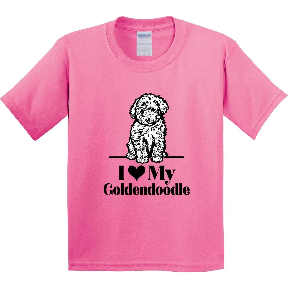 Inktastic I Love My Goldendoodle Dog Youth kids boys T-Shirt Pets Clothing Tee Kids Child 150