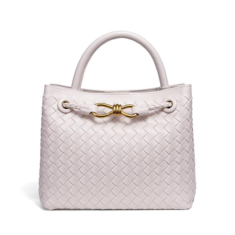 Y Butterfly New Bag Handmade Women's Woven Bag Metal Rope Buckle Shoulder Messenger Bag Portable Tote Bag