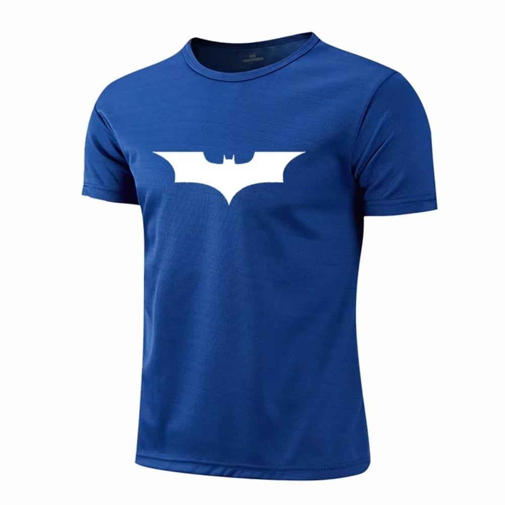 2024 Summer New Men'S Fashion Printed Short-Sleeved T-Shirt Outdoor Running Casual Breathable Quick-Drying Sports Short-Sleeved