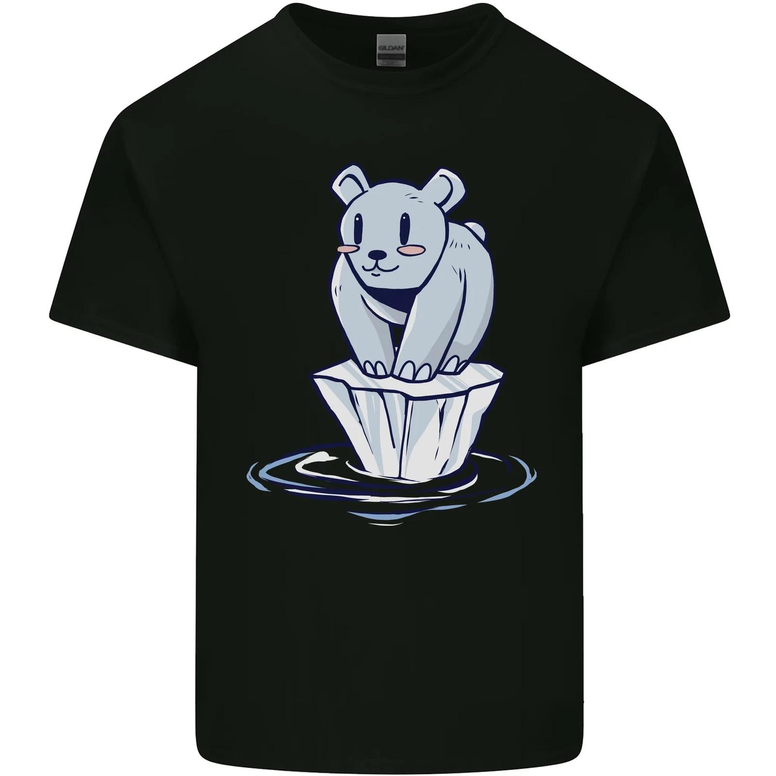 Floating Polar Bear Climate Change Environment Kids T-Shirt Childrens 2XL