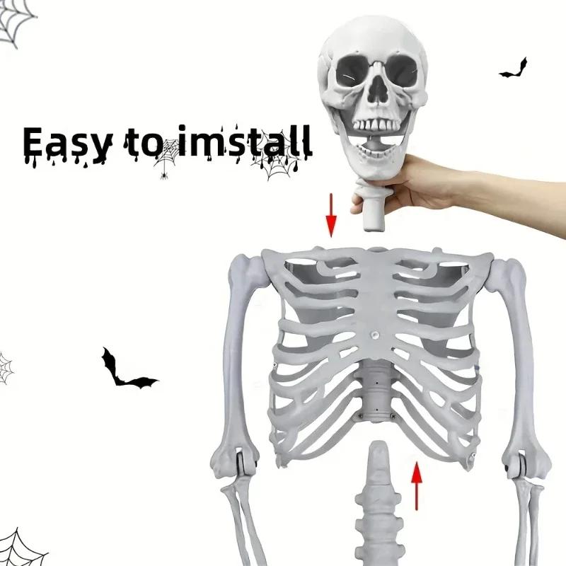 90cm Skeleton Model Decoration Fake Sculpture for Home Garden Haunted House Decorative Horror Theme Carton-Packed