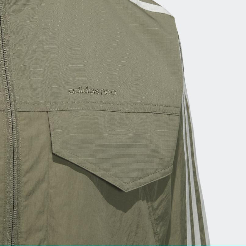Adidas Neo Side Stripe Hooded Jacket Women Jacket Green H18596