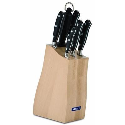 בלוק 5 סכינים מחושלים ריביירה Arcos + 1 משחיז
