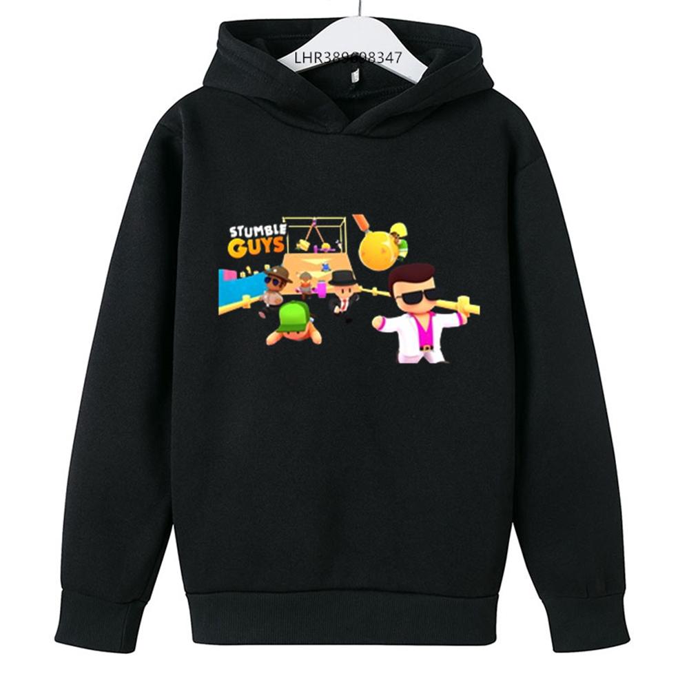 Stumble Guys Autumn Winter Sweatshirt Tops Hoodie Children's Hoodie Clothing Suitable for 3-12 Years Boys Girls Hood Outerwear