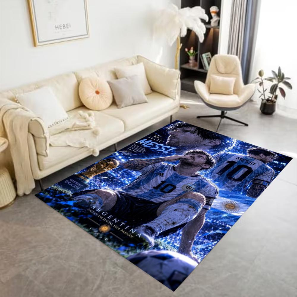 Lionel Messi World Cup Champion Floor Mat Suitable For Living Rooms Foyer Playrooms Dormitory Antislip Rug Decorate Offices