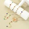 Luxury Colorful Crystal Tassel Necklace For Women Exquisite Flower Shiny Rhinestone Choker Bohemian Vacation Party Jewelry Gift