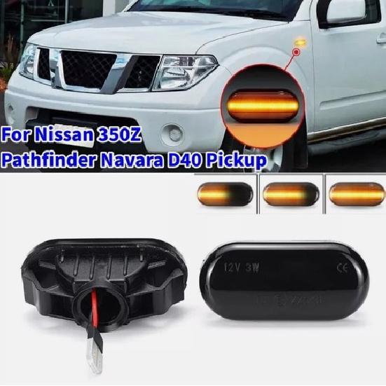 2X Dynamic Side Marker Turn Signal Light For Nissan Qashqai J10 350Z Navara D40