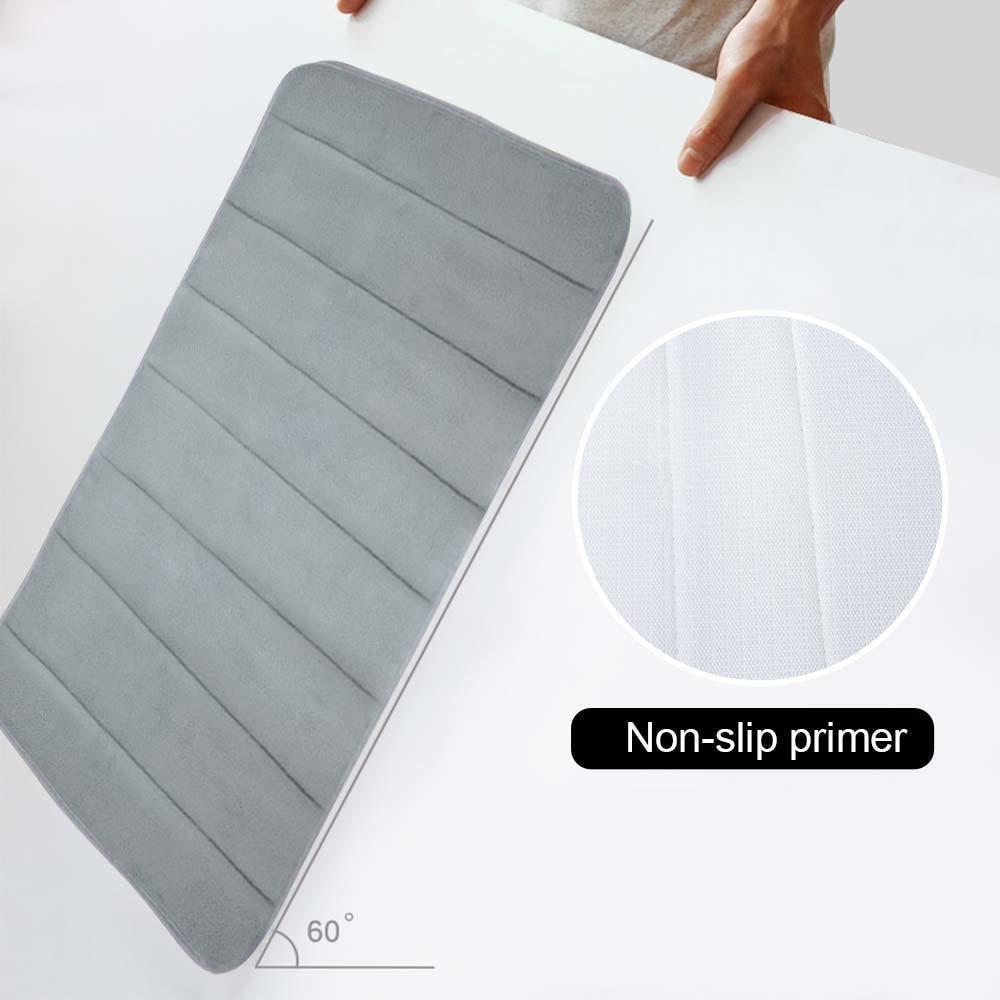 Water Absorption Bath Mat Bathroom Rug Coral Fleece Memory Foam Bathroom Mat Kitchen Door Floor Mat Carpet 40x60cm/40x120cm