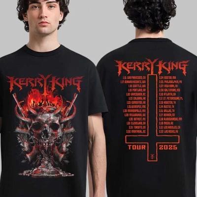 Kerry King Tour Nordamericano 2025 T-Shirt Unisex Skull Blast ITIN Due Lati