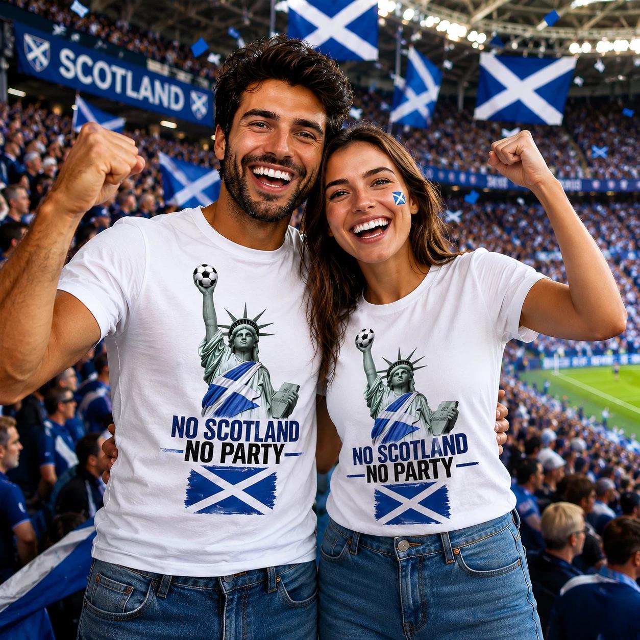 Scotland Supporter No Scotland No Party Football Fan Gift T-Shirt M
