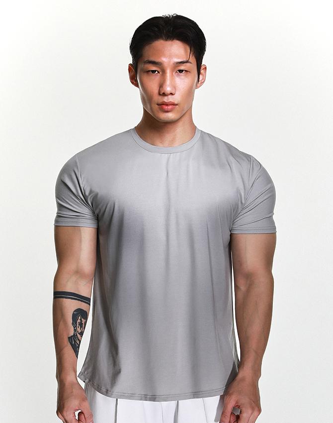 Rvd Travelwear Silket Muscle Fit Short Sleeve T-Shirt (Gray) Grey/Xl