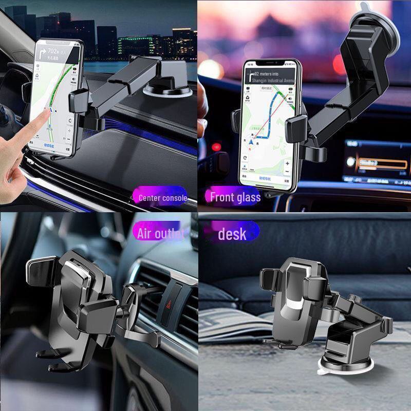 Car Phone Holder: Anti-Slip, Shockproof, Rotatable Stand for Navigation On Central Instrument Panel