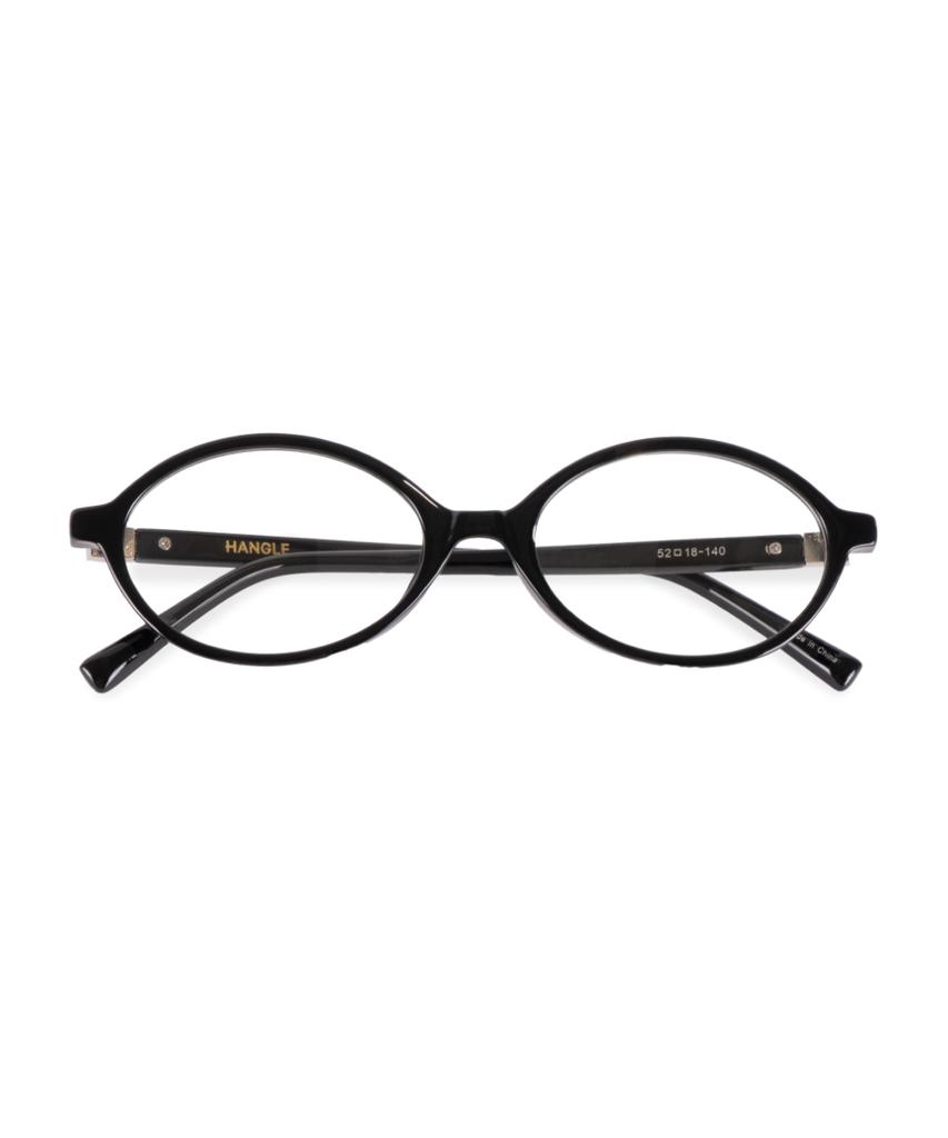 Hangeul [Blue Light Blocking] Geek Chic Oval Black