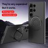 Metal Strong Magnetic Absorption Case For Samsung S24 Ultra S23 + S23 Plus S24 + Galaxy S24 Frosted Car Holder Protection Cover