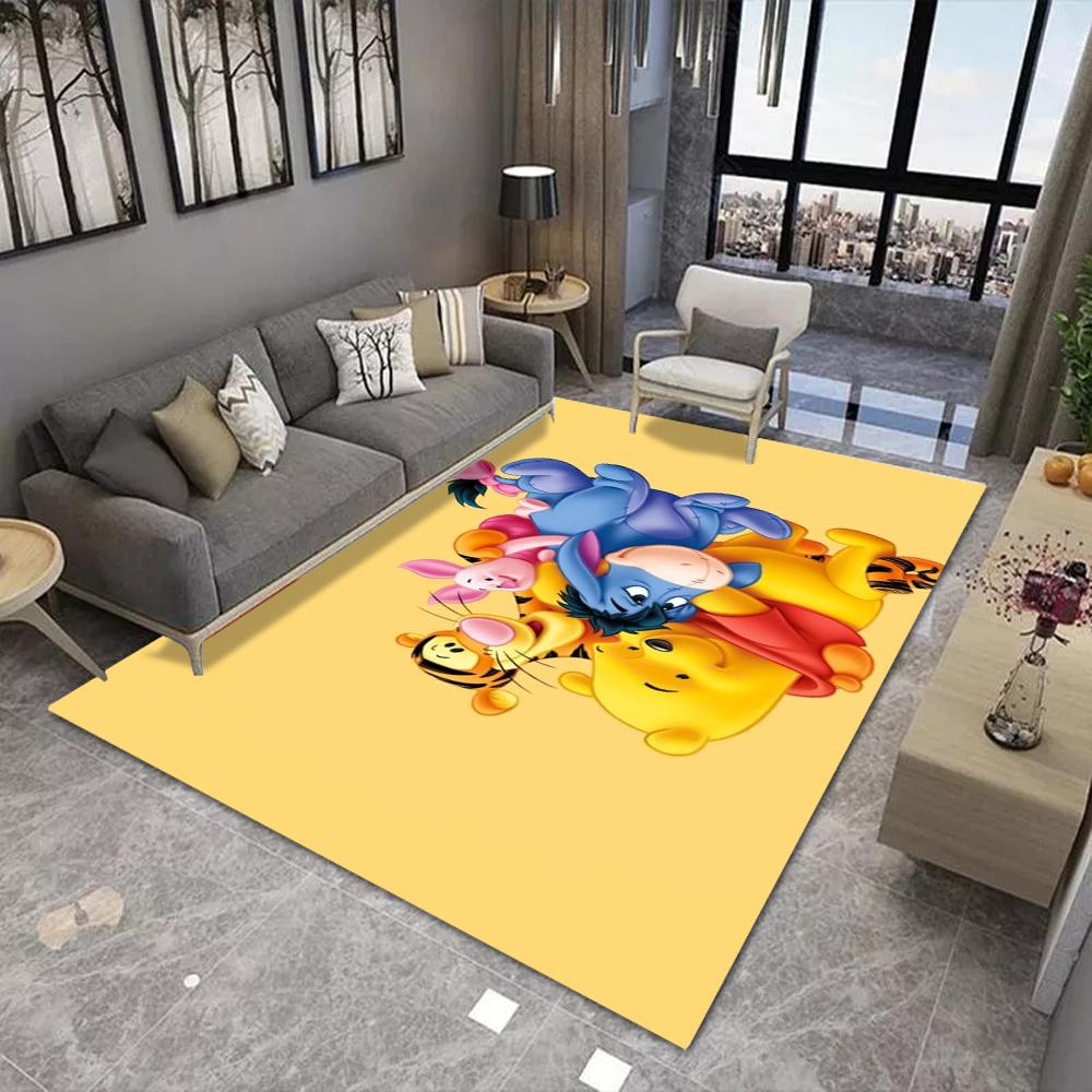 Winnie the Pooh Tištěný Oblastní Koberec Koberec pro Domácí Obývací Pokoj Ložnici Pohovku Rohožka Kuchyňská Dekorace Protiskluzová Podložka na Podlahu Dekorace