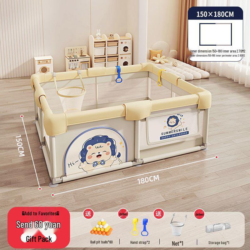 Indoor Baby Playpen & Crawling Mat: Safe Protective Fence & Walker
