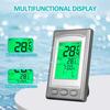 Kabelloses schwimmendes Poolthermometer Solarbetrieben Digitalthermometer für Whirlpools Spas Schwimmbäder Aquarien mit 300 Fuß Reichweite Dual-Anzeige FCelsius