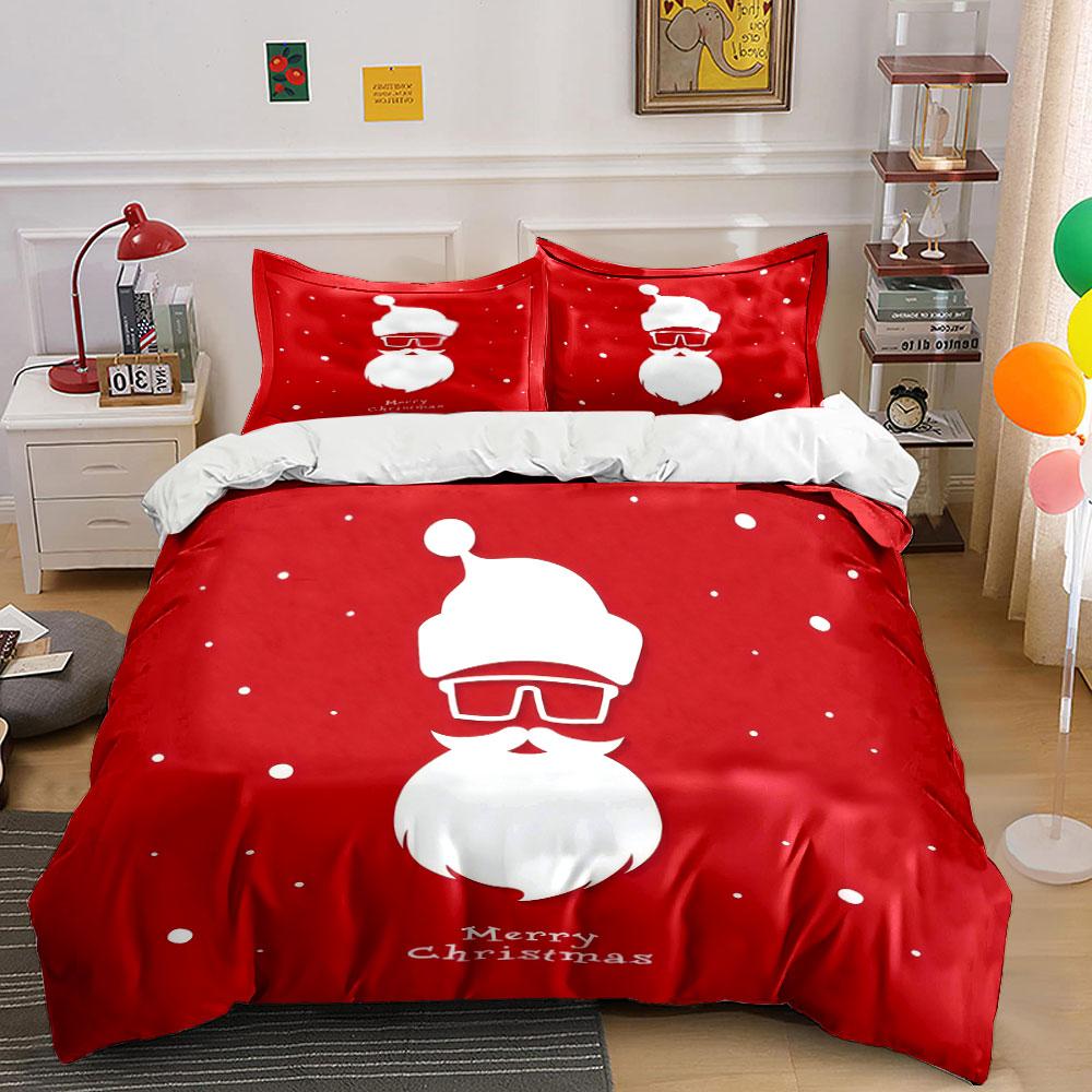 Santa Claus Christmas Design Bedding Duvet Cover Set (1*Duvet Cover 2*Pillowcases, without duvet insert)