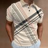 New Men's Fashion Casual Sports Lapel Short-sleeved T-shirt POLO Shirt Colour Blocking Tops