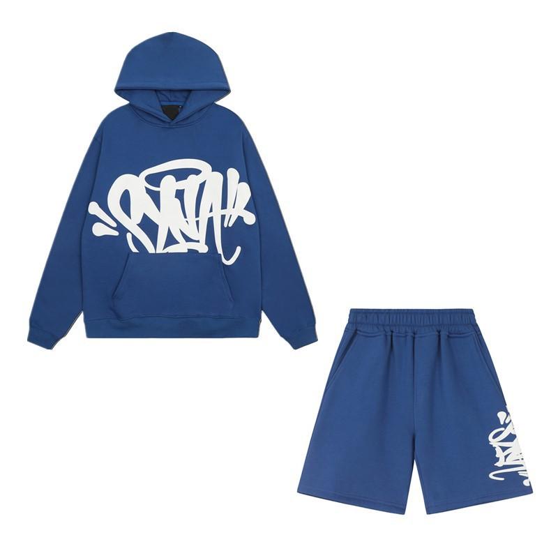 SynaWord Felpa con Cappuccio Larga Americana Pantaloni della Tuta Syna Marca Trendy per Uomo e Donna Hip Hop Street Coppia Tuta Casual
