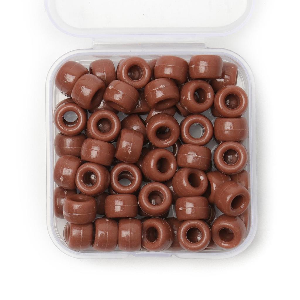 80 peças/caixa 6x9mm Contas de pônei coloridas a granel Contas espaçadoras soltas para fazer acessórios de joias Artesanato faça você mesmo