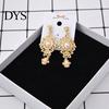 Pendant Earrings 1 Pair Dangle Royal Court Design Faux Pearl Geometric Pattern Classical Temperament Dress Up Ornamental Retro Baroque Stud