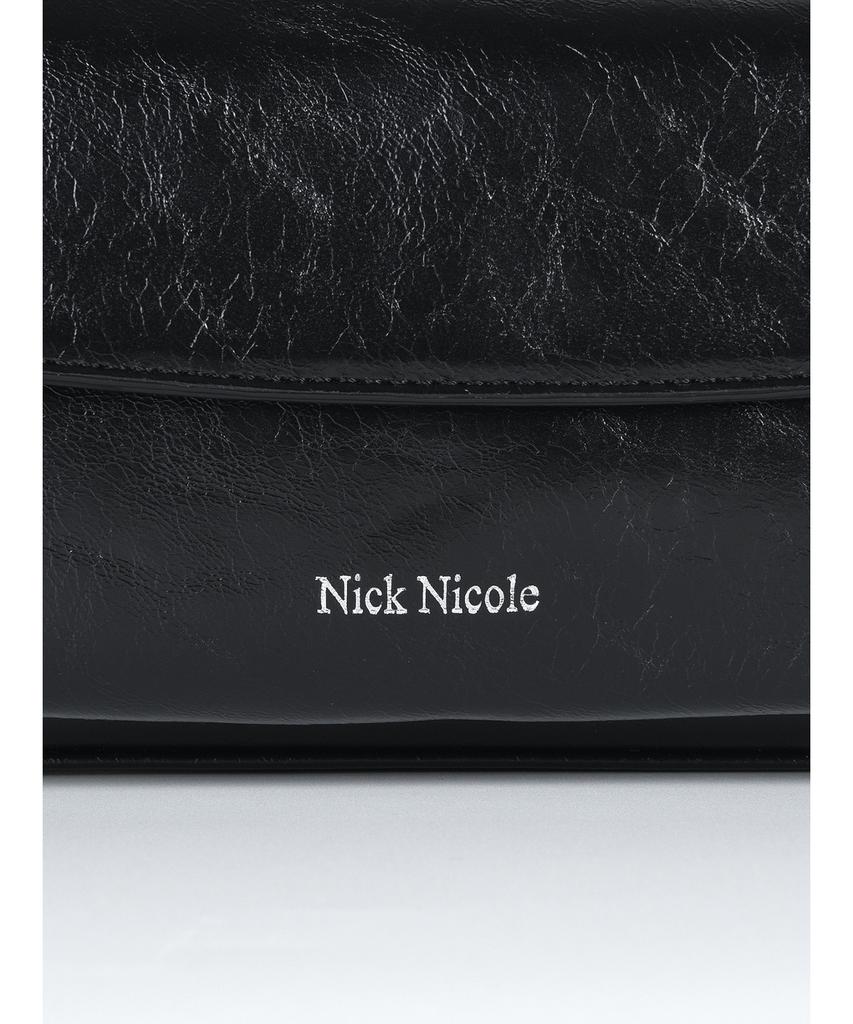 Nick&Nicole Nicole Pocket Leather Baguette Bag_Black