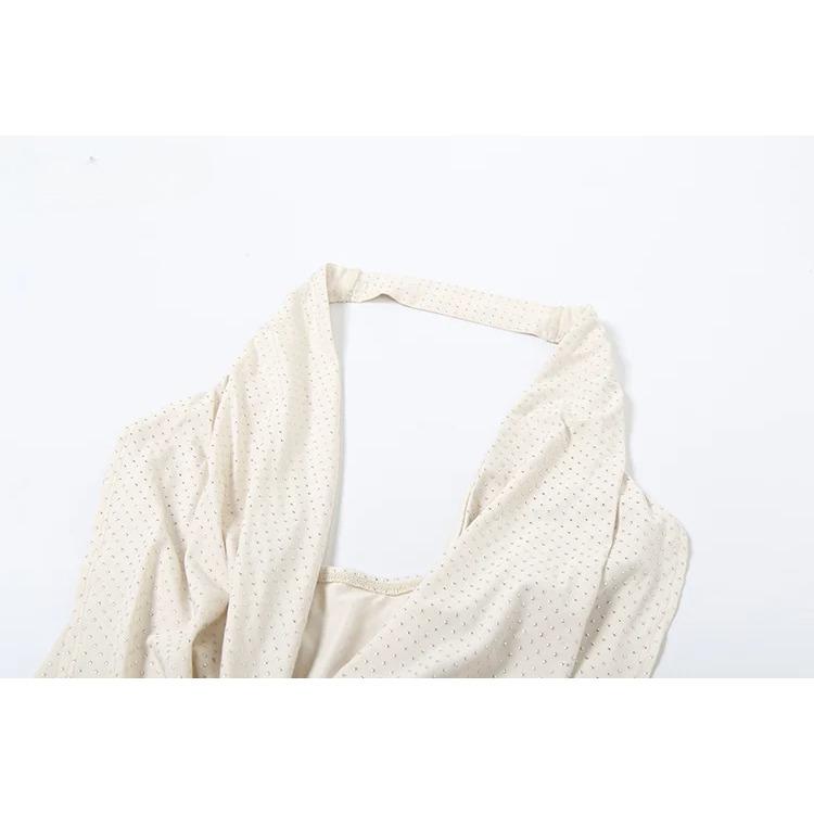 Robe Mini Nibber Diamantée Couleur Unie Mode Femme Décolleté Plongeant Sans Bretelles Tendance Féminine Streetwear Vêtements