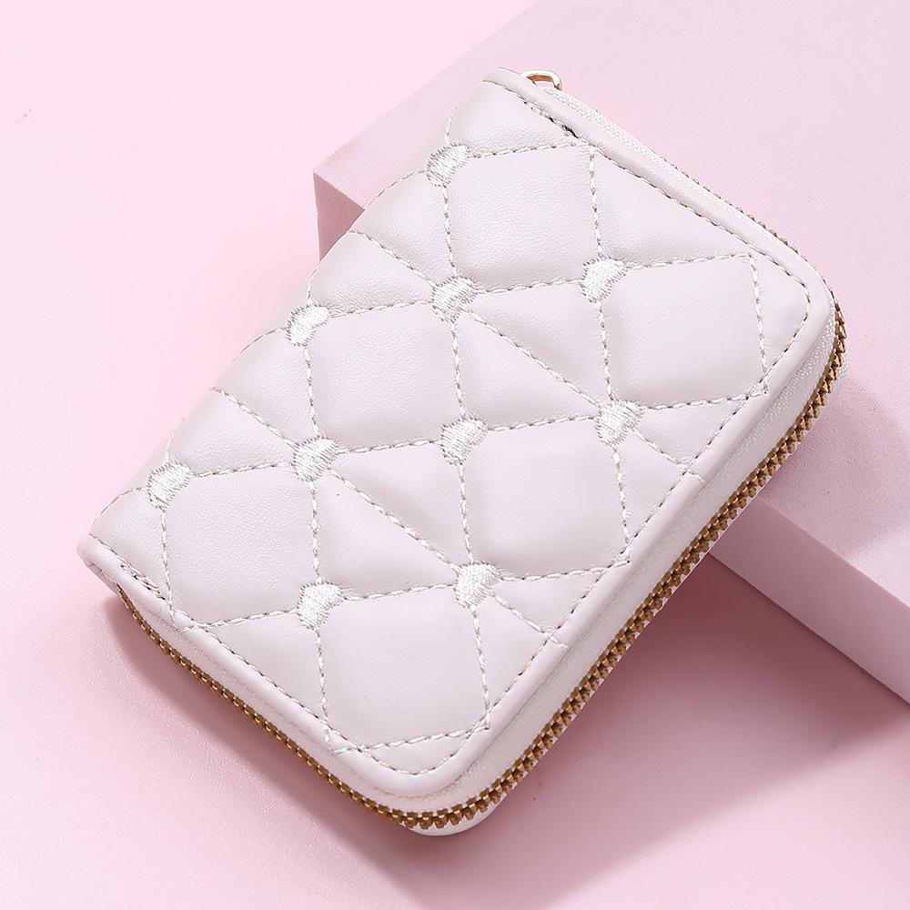 Women Wallet Women Small Card Case Ladies Sewing Love Large Capacity Coin Purse Organ Mini Card Holder Carteras Para Mujer