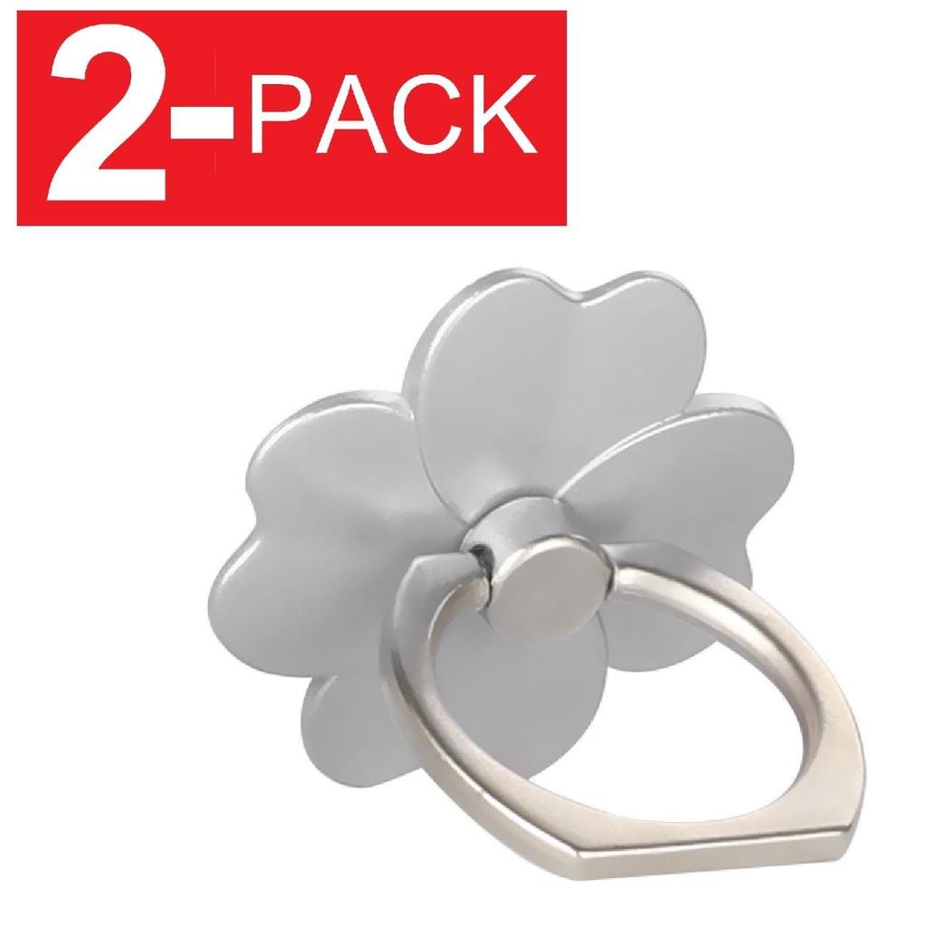 2-pack Universal 360 Rotating Finger Ring Stand Holder For Cell Phone With Elegant Flower Design And Premium Quality Materials