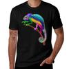 T-shirt Colori Arcobaleno Fantasy Camaleonte Semplice Casual Manica Corta Cotone