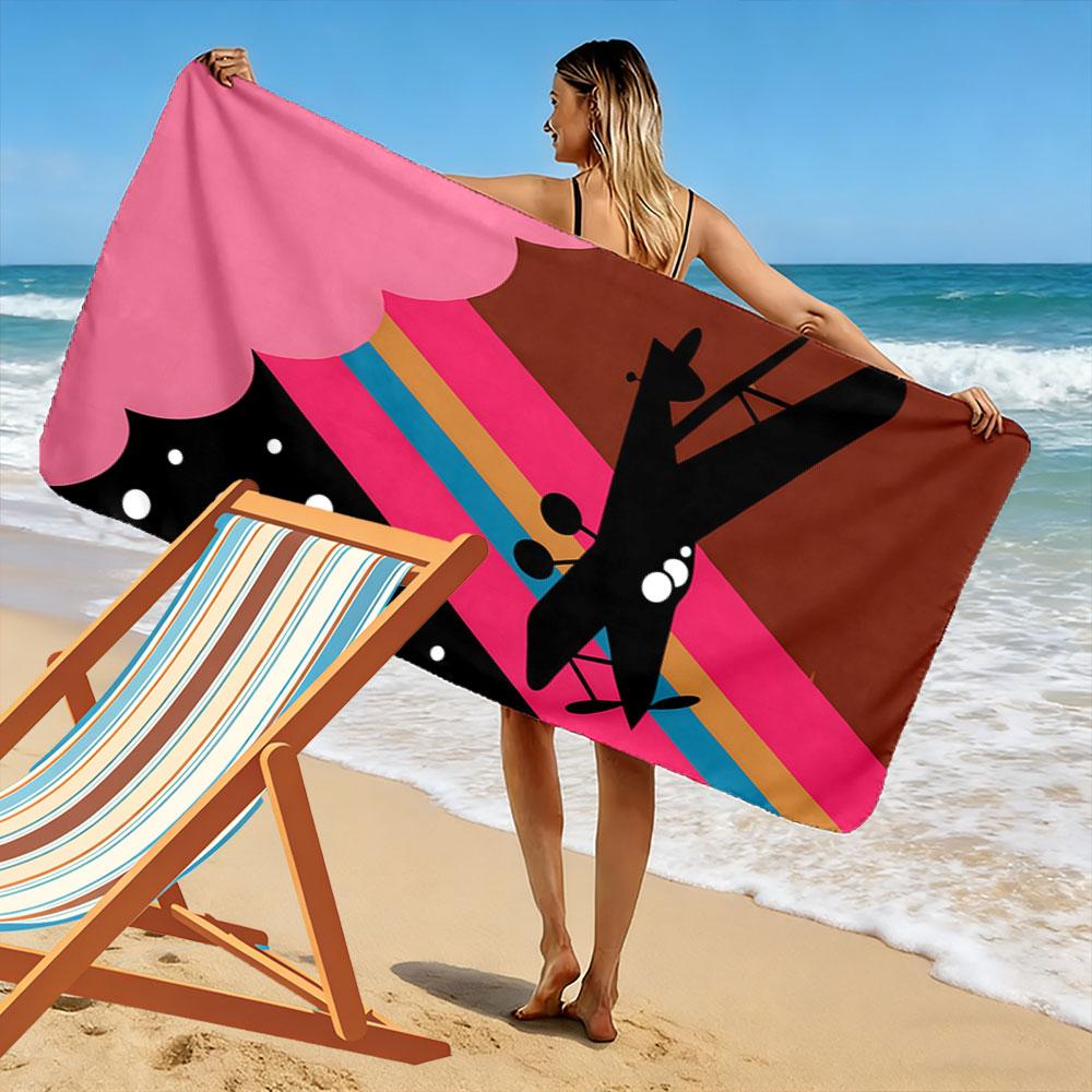 Soaring through vibrant skies Print beach towel, quick drying, suitable for travel, outdoor sports, jogging, the beach and swimming, gift