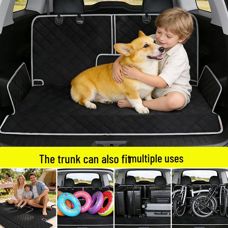 Waterproof Pet Car Seat Mat for Cats & Dogs - Rear Seat Cushion for Medium & Large Pets