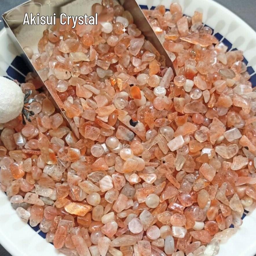 Golden Sunstone Crystal Gravel: Purifying Decoration for Fish Tanks & Bonsai